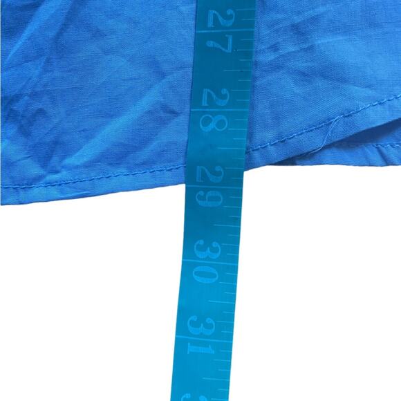 NWT Free People blue Hawaiian top button down spring summer tropical floral XL - Picture 7 of 12